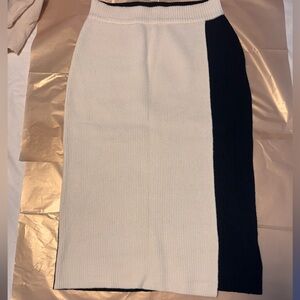 Express Black and White Pencil Skirt